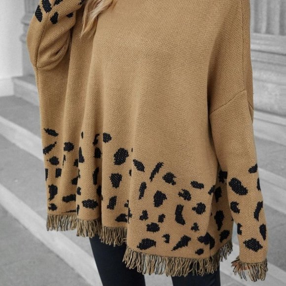 Tan Womens Batwing Sweater - Picture 2 of 6